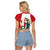 Peru Independence Day Raglan Cropped T Shirt Jose de San Martin Fiestas Patrias