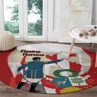 Peru Independence Day Round Carpet Jose de San Martin Fiestas Patrias