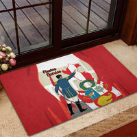 Peru Independence Day Rubber Doormat Jose de San Martin Fiestas Patrias