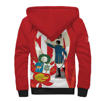 Peru Independence Day Sherpa Hoodie Jose de San Martin Fiestas Patrias