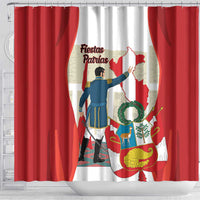 Peru Independence Day Shower Curtain Jose de San Martin Fiestas Patrias