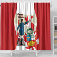 Peru Independence Day Shower Curtain Jose de San Martin Fiestas Patrias