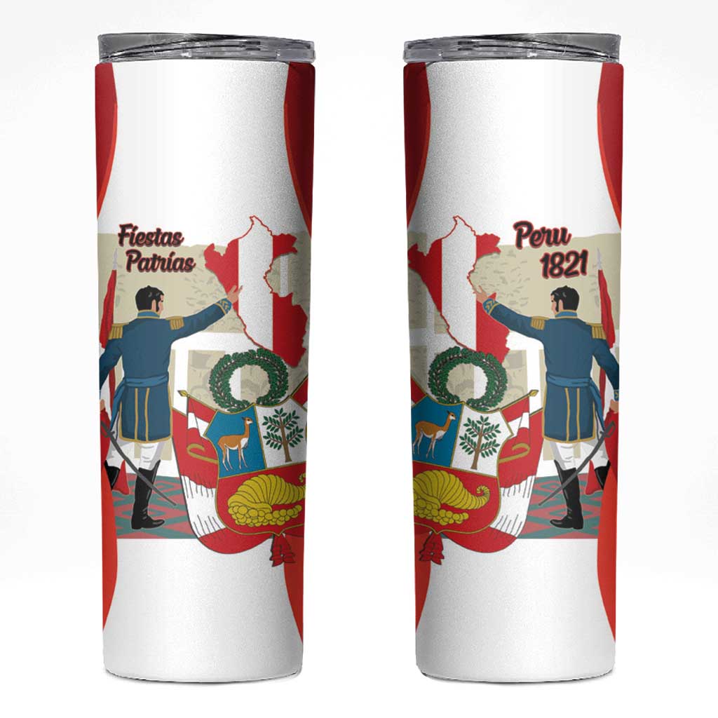 Peru Independence Day Skinny Tumbler Jose de San Martin Fiestas Patrias