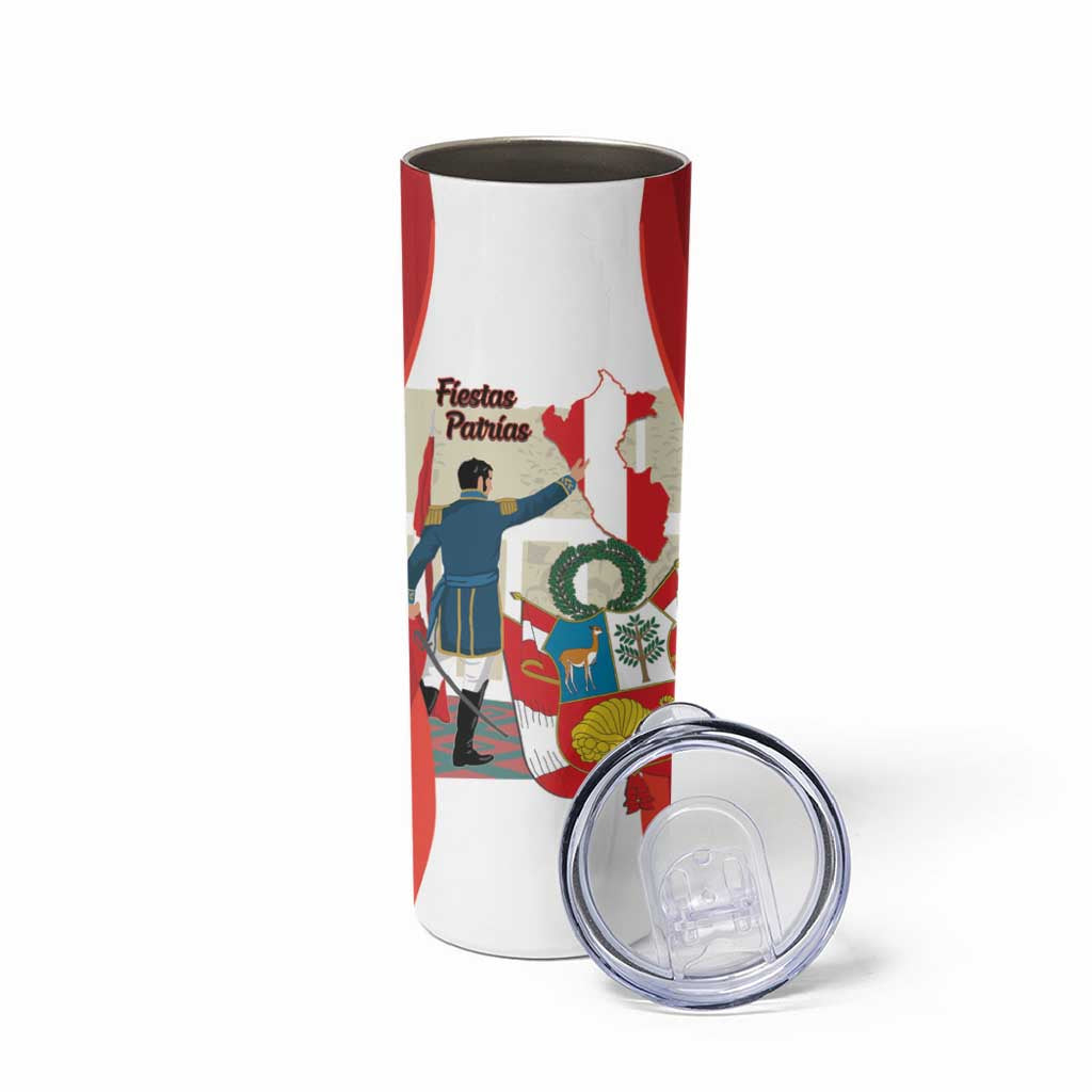 Peru Independence Day Skinny Tumbler Jose de San Martin Fiestas Patrias