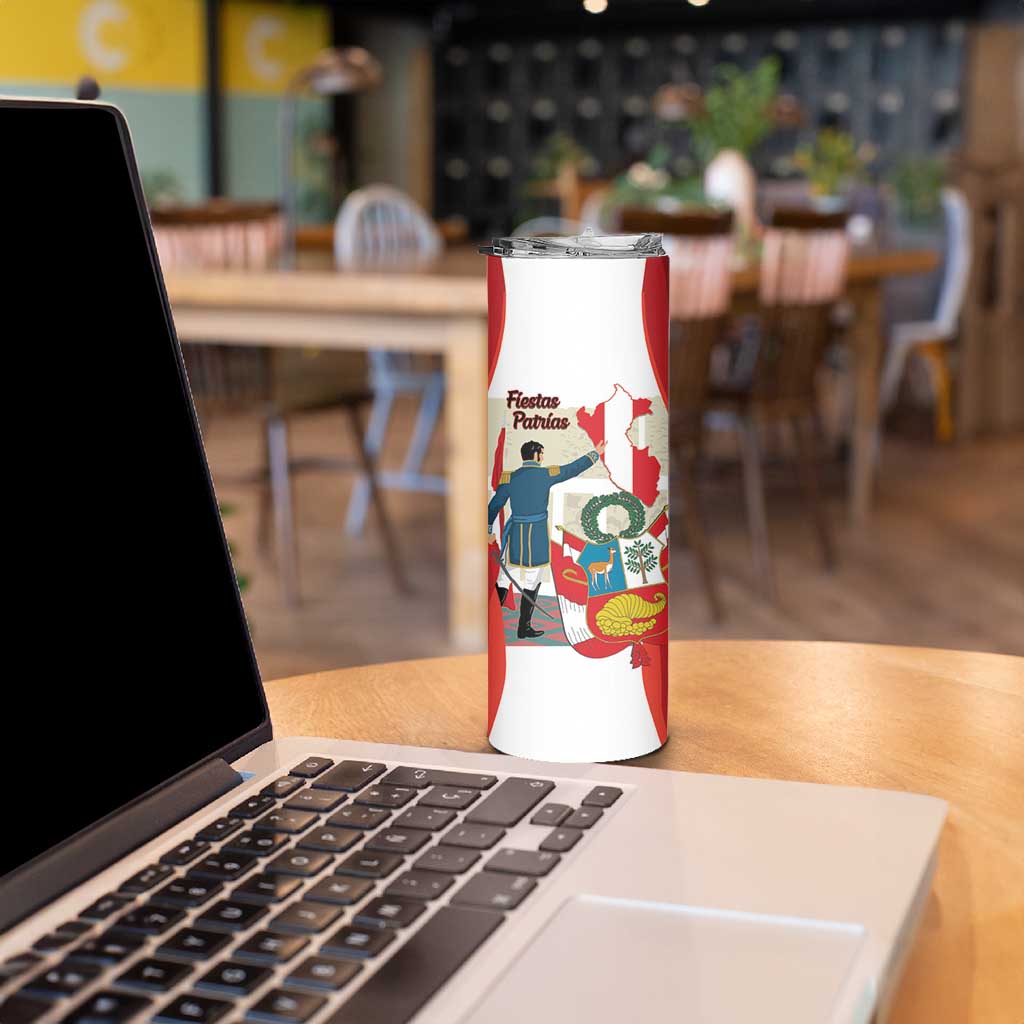 Peru Independence Day Skinny Tumbler Jose de San Martin Fiestas Patrias