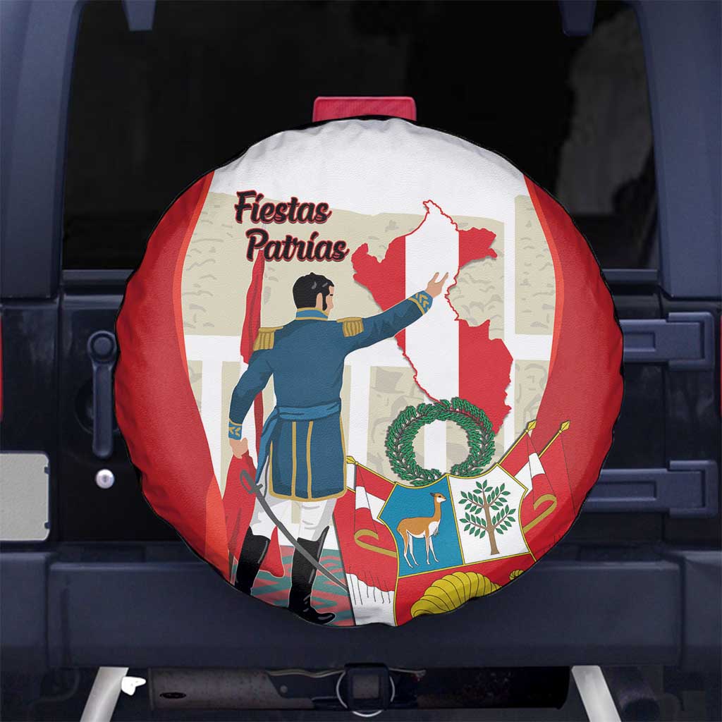 Peru Independence Day Spare Tire Cover Jose de San Martin Fiestas Patrias
