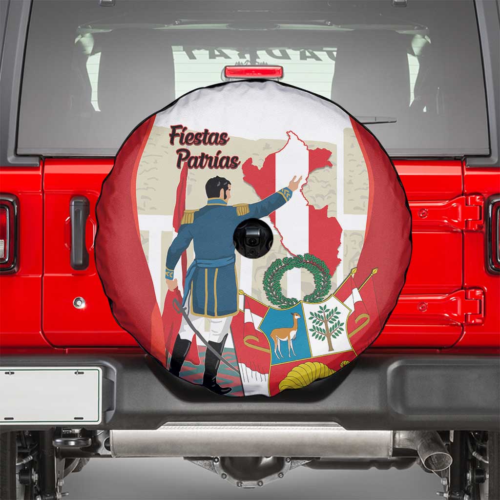 Peru Independence Day Spare Tire Cover Jose de San Martin Fiestas Patrias