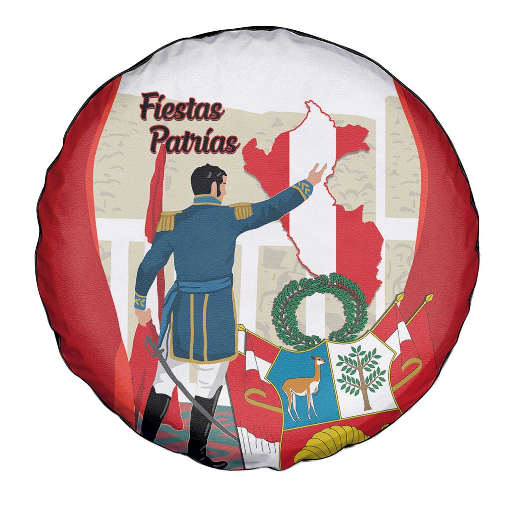Peru Independence Day Spare Tire Cover Jose de San Martin Fiestas Patrias