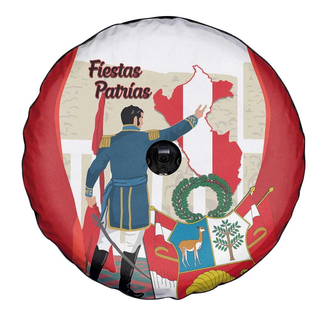 Peru Independence Day Spare Tire Cover Jose de San Martin Fiestas Patrias
