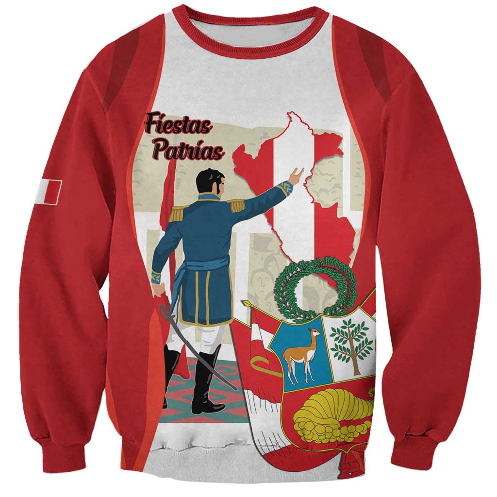 Peru Independence Day Sweatshirt Jose de San Martin Fiestas Patrias