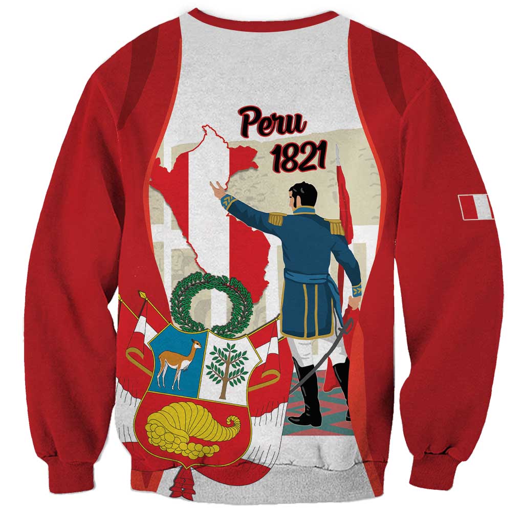 Peru Independence Day Sweatshirt Jose de San Martin Fiestas Patrias
