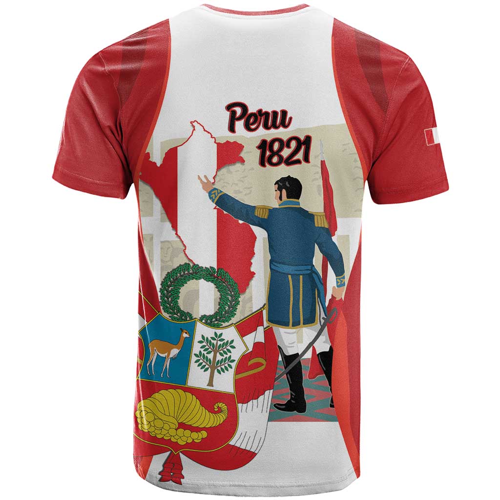 Peru Independence Day T Shirt Jose de San Martin Fiestas Patrias