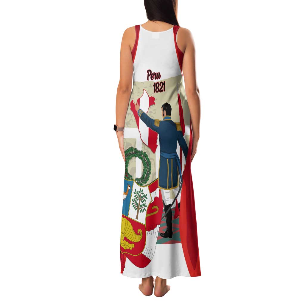 Peru Independence Day Tank Maxi Dress Jose de San Martin Fiestas Patrias
