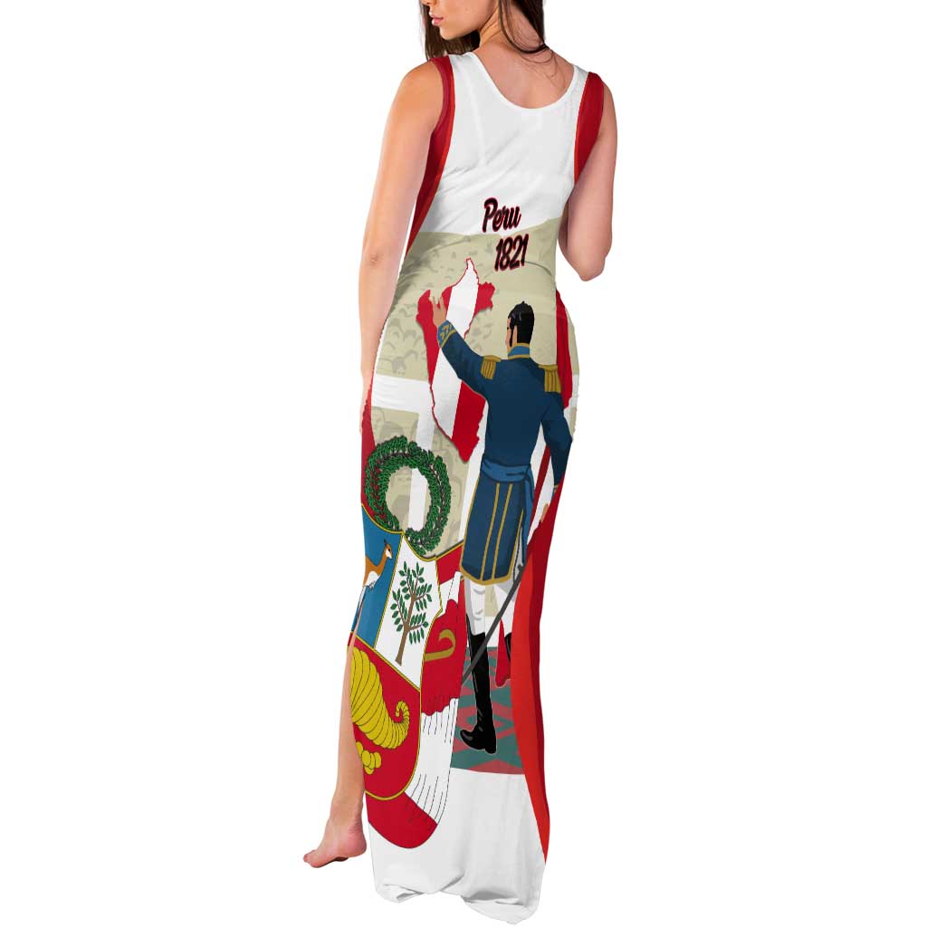 Peru Independence Day Tank Maxi Dress Jose de San Martin Fiestas Patrias