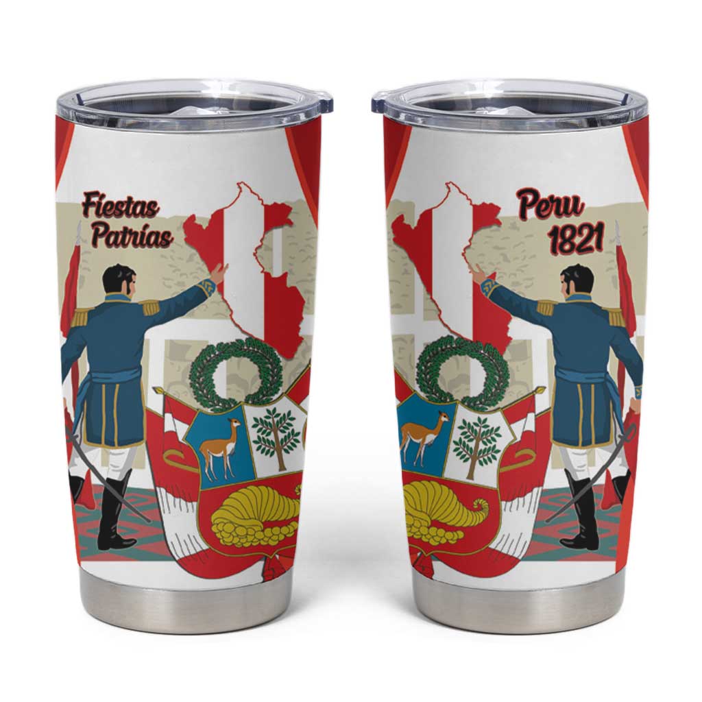 Peru Independence Day Tumbler Cup Jose de San Martin Fiestas Patrias