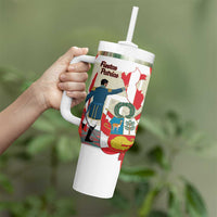 Peru Independence Day Tumbler With Handle Jose de San Martin Fiestas Patrias