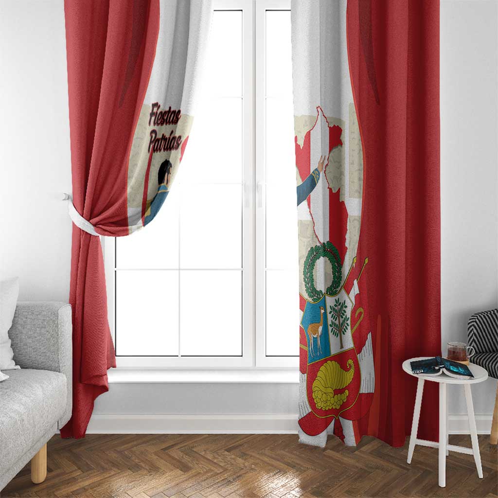 Peru Independence Day Window Curtain Jose de San Martin Fiestas Patrias
