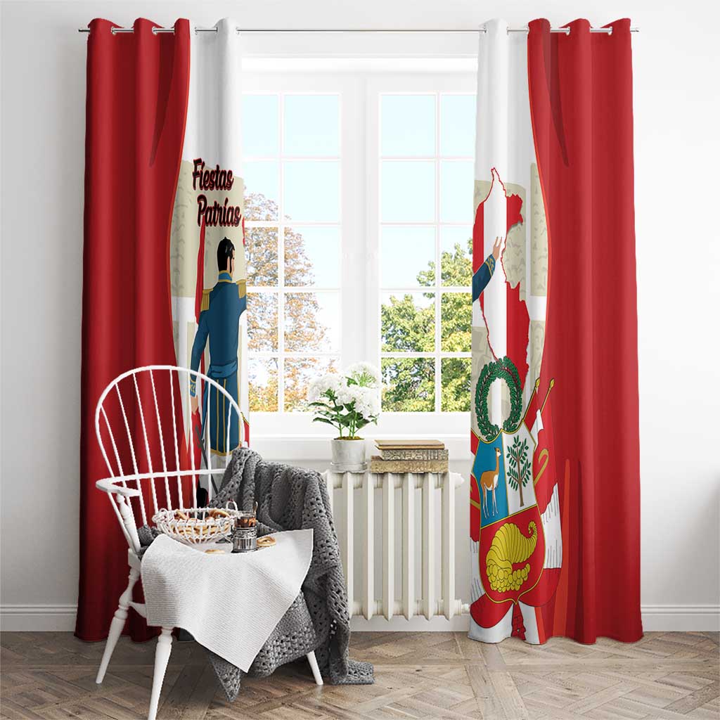 Peru Independence Day Window Curtain Jose de San Martin Fiestas Patrias