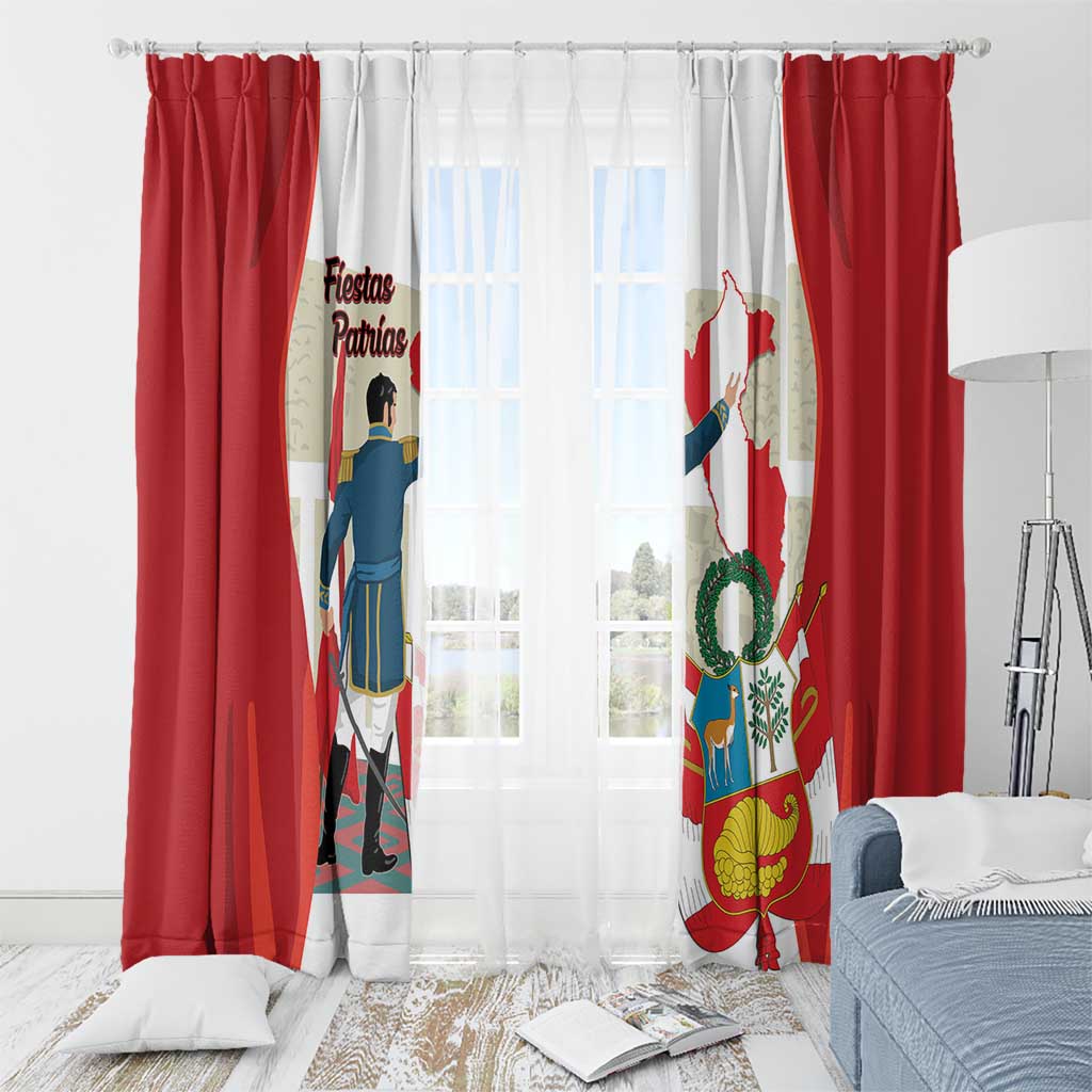 Peru Independence Day Window Curtain Jose de San Martin Fiestas Patrias