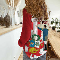 Peru Independence Day Women Casual Shirt Jose de San Martin Fiestas Patrias
