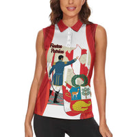 Peru Independence Day Women Sleeveless Polo Shirt Jose de San Martin Fiestas Patrias