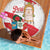 Fiestas Patrias de Peru Beach Blanket Coat Of Arms With Cute Alpaca Face