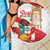 Fiestas Patrias de Peru Beach Blanket Coat Of Arms With Cute Alpaca Face