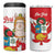 Fiestas Patrias de Peru 4 in 1 Can Cooler Tumbler Coat Of Arms With Cute Alpaca Face
