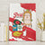 Fiestas Patrias de Peru Canvas Wall Art Coat Of Arms With Cute Alpaca Face