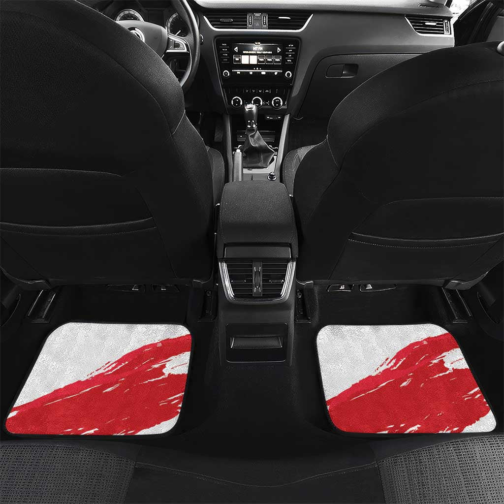 Fiestas Patrias de Peru Car Mats Coat Of Arms With Cute Alpaca Face