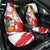 Fiestas Patrias de Peru Car Seat Cover Coat Of Arms With Cute Alpaca Face