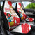 Fiestas Patrias de Peru Car Seat Cover Coat Of Arms With Cute Alpaca Face