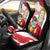 Fiestas Patrias de Peru Car Seat Cover Coat Of Arms With Cute Alpaca Face