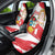 Fiestas Patrias de Peru Car Seat Cover Coat Of Arms With Cute Alpaca Face