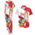 Fiestas Patrias de Peru Couples Matching Tank Maxi Dress and Hawaiian Shirt Coat Of Arms With Cute Alpaca Face
