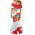 Fiestas Patrias de Peru Family Matching Mermaid Dress and Hawaiian Shirt Coat Of Arms With Cute Alpaca Face