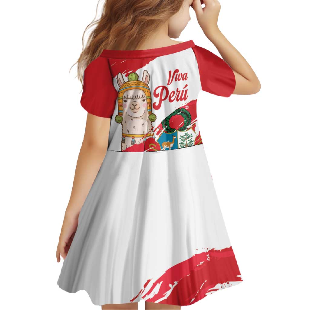 Fiestas Patrias de Peru Family Matching Off Shoulder Maxi Dress and Hawaiian Shirt Coat Of Arms With Cute Alpaca Face