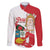 Fiestas Patrias de Peru Family Matching Puletasi and Hawaiian Shirt Coat Of Arms With Cute Alpaca Face
