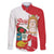 Fiestas Patrias de Peru Family Matching Short Sleeve Bodycon Dress and Hawaiian Shirt Coat Of Arms With Cute Alpaca Face