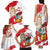 Fiestas Patrias de Peru Family Matching Tank Maxi Dress and Hawaiian Shirt Coat Of Arms With Cute Alpaca Face