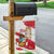 Fiestas Patrias de Peru Garden Flag Coat Of Arms With Cute Alpaca Face