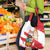 Fiestas Patrias de Peru Grocery Bag Coat Of Arms With Cute Alpaca Face