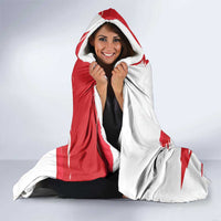 Fiestas Patrias de Peru Hooded Blanket Coat Of Arms With Cute Alpaca Face