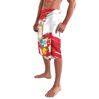 Fiestas Patrias de Peru Lavalava Coat Of Arms With Cute Alpaca Face