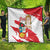 Fiestas Patrias de Peru Quilt Coat Of Arms With Cute Alpaca Face
