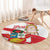 Fiestas Patrias de Peru Round Carpet Coat Of Arms With Cute Alpaca Face