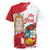 Fiestas Patrias de Peru Rugby Jersey Coat Of Arms With Cute Alpaca Face