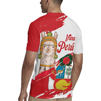 Fiestas Patrias de Peru Rugby Jersey Coat Of Arms With Cute Alpaca Face