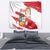 Fiestas Patrias de Peru Tapestry Coat Of Arms With Cute Alpaca Face