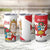 Fiestas Patrias de Peru Tumbler Cup Coat Of Arms With Cute Alpaca Face